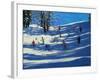 Blue Shadows, Morzine-Andrew Macara-Framed Giclee Print