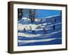 Blue Shadows, Morzine-Andrew Macara-Framed Giclee Print