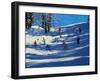 Blue Shadows, Morzine-Andrew Macara-Framed Giclee Print