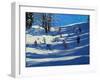 Blue Shadows, Morzine-Andrew Macara-Framed Giclee Print