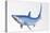 Blue Shark Profile-null-Stretched Canvas