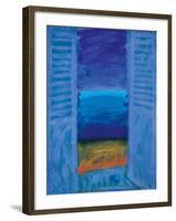 Blue Shutter II-Sara Hayward-Framed Giclee Print