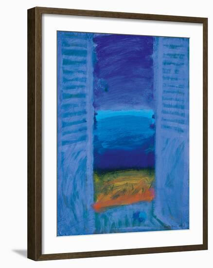 Blue Shutter II-Sara Hayward-Framed Giclee Print