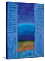 Blue Shutter II-Sara Hayward-Stretched Canvas