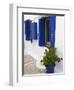 Blue Shutters, Plaka, Old Village, Milos, Cyclades Islands, Greek Islands, Greece, Europe-Tuul-Framed Photographic Print