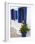 Blue Shutters, Plaka, Old Village, Milos, Cyclades Islands, Greek Islands, Greece, Europe-Tuul-Framed Photographic Print