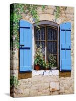 Blue Shutters-Michael Swanson-Stretched Canvas