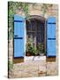 Blue Shutters-Michael Swanson-Stretched Canvas