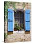 Blue Shutters-Michael Swanson-Stretched Canvas