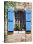 Blue Shutters-Michael Swanson-Stretched Canvas