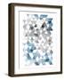 Blue Silver Triangles Mates-NULL OnRei-Framed Art Print