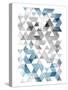 Blue Silver Triangles Mates-NULL OnRei-Stretched Canvas