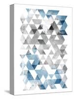 Blue Silver Triangles Mates-OnRei-Stretched Canvas