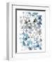 Blue Silver Triangles Mates-OnRei-Framed Art Print