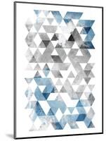 Blue Silver Triangles Mates-OnRei-Mounted Art Print