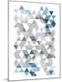 Blue Silver Triangles-OnRei-Mounted Art Print