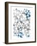 Blue Silver Triangles-OnRei-Framed Art Print