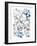 Blue Silver Triangles-OnRei-Framed Art Print