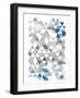 Blue Silver Triangles-OnRei-Framed Art Print
