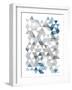 Blue Silver Triangles-OnRei-Framed Art Print