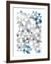 Blue Silver Triangles-OnRei-Framed Art Print