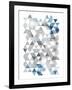 Blue Silver Triangles-OnRei-Framed Art Print