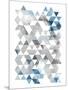 Blue Silver Triangles-OnRei-Mounted Art Print