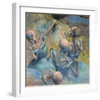 Blue Skelly Dancers-Marie Marfia Fine Art-Framed Giclee Print