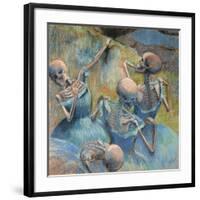 Blue Skelly Dancers-Marie Marfia Fine Art-Framed Giclee Print