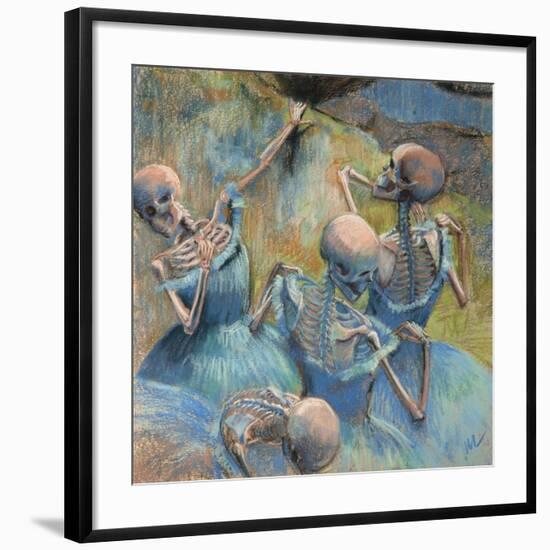 Blue Skelly Dancers-Marie Marfia Fine Art-Framed Giclee Print