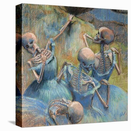 Blue Skelly Dancers-Marie Marfia Fine Art-Stretched Canvas