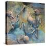 Blue Skelly Dancers-Marie Marfia Fine Art-Stretched Canvas