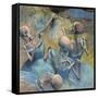 Blue Skelly Dancers-Marie Marfia Fine Art-Framed Stretched Canvas