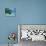Blue Skiff Bora Bora Lagoon-Lawrence Da Luz Photography-Stretched Canvas displayed on a wall