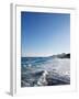 Blue Sky above Sea with Some Waves-Norbert Schaefer-Framed Premium Photographic Print