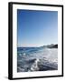 Blue Sky above Sea with Some Waves-Norbert Schaefer-Framed Premium Photographic Print