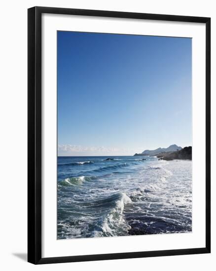 Blue Sky above Sea with Some Waves-Norbert Schaefer-Framed Photographic Print