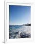 Blue Sky above Sea with Some Waves-Norbert Schaefer-Framed Photographic Print