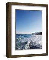 Blue Sky above Sea with Some Waves-Norbert Schaefer-Framed Photographic Print