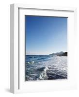 Blue Sky above Sea with Some Waves-Norbert Schaefer-Framed Photographic Print