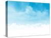 Blue Sky and Clouds Abstract Background Illustration with Copy Space-karandaev-Stretched Canvas