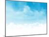 Blue Sky and Clouds Abstract Background Illustration with Copy Space-karandaev-Mounted Photographic Print