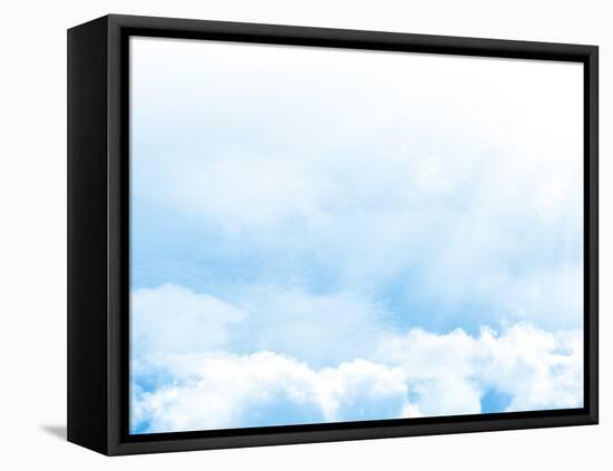 Blue Sky and Clouds Abstract Illustration-karandaev-Framed Stretched Canvas