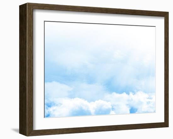 Blue Sky and Clouds Abstract Illustration-karandaev-Framed Photographic Print