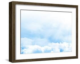 Blue Sky and Clouds Abstract Illustration-karandaev-Framed Photographic Print