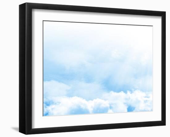 Blue Sky and Clouds Abstract Illustration-karandaev-Framed Photographic Print