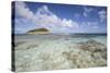 Blue Sky and Clouds Frame the Turquoise Caribbean Sea, Half Moon Bay, Antigua and Barbuda-Roberto Moiola-Stretched Canvas