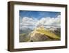 Blue sky and clouds on the rocky peaks of the Odle mountain range seen from Seceda, Val Gardena, Tr-Roberto Moiola-Framed Photographic Print