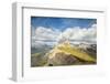 Blue sky and clouds on the rocky peaks of the Odle mountain range seen from Seceda, Val Gardena, Tr-Roberto Moiola-Framed Photographic Print