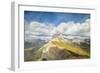 Blue sky and clouds on the rocky peaks of the Odle mountain range seen from Seceda, Val Gardena, Tr-Roberto Moiola-Framed Photographic Print